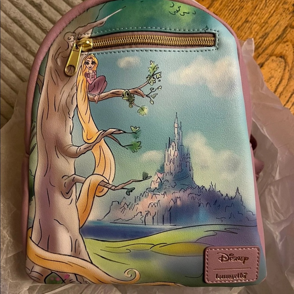 Disney loungefly tangled mini backpack